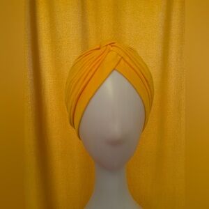 Vibrant Yellow Turban Headwrap